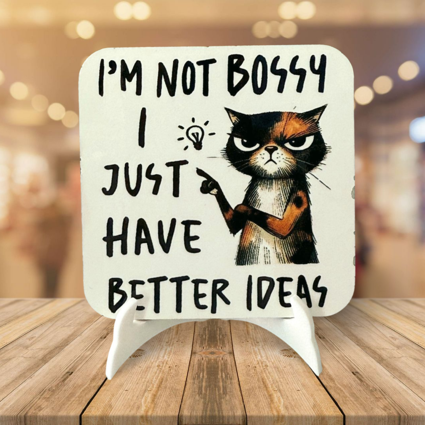 I'm not bossy cat magnet 3 x 3
