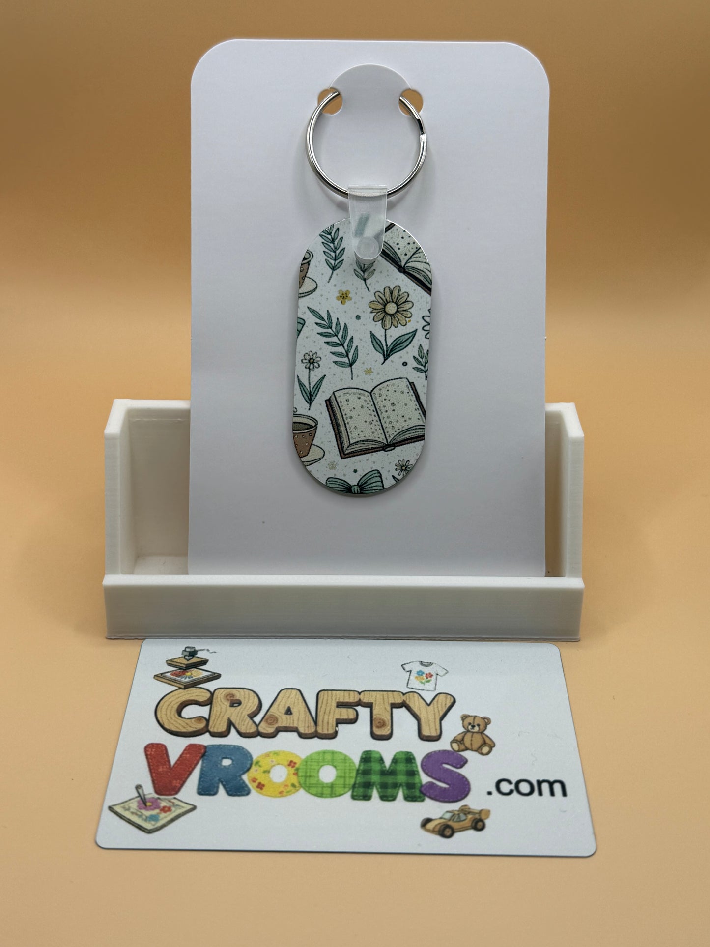 Oval keychain -Book Nerd 1
