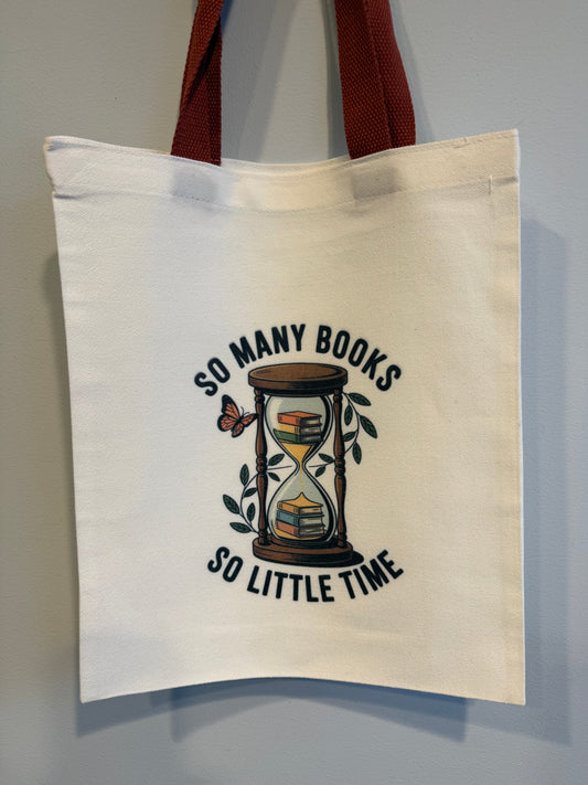 Tote bag - So many books hourglass