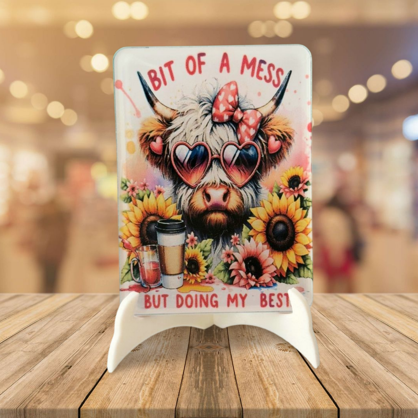 Bit of a mess highland cow magnet 3 X 3